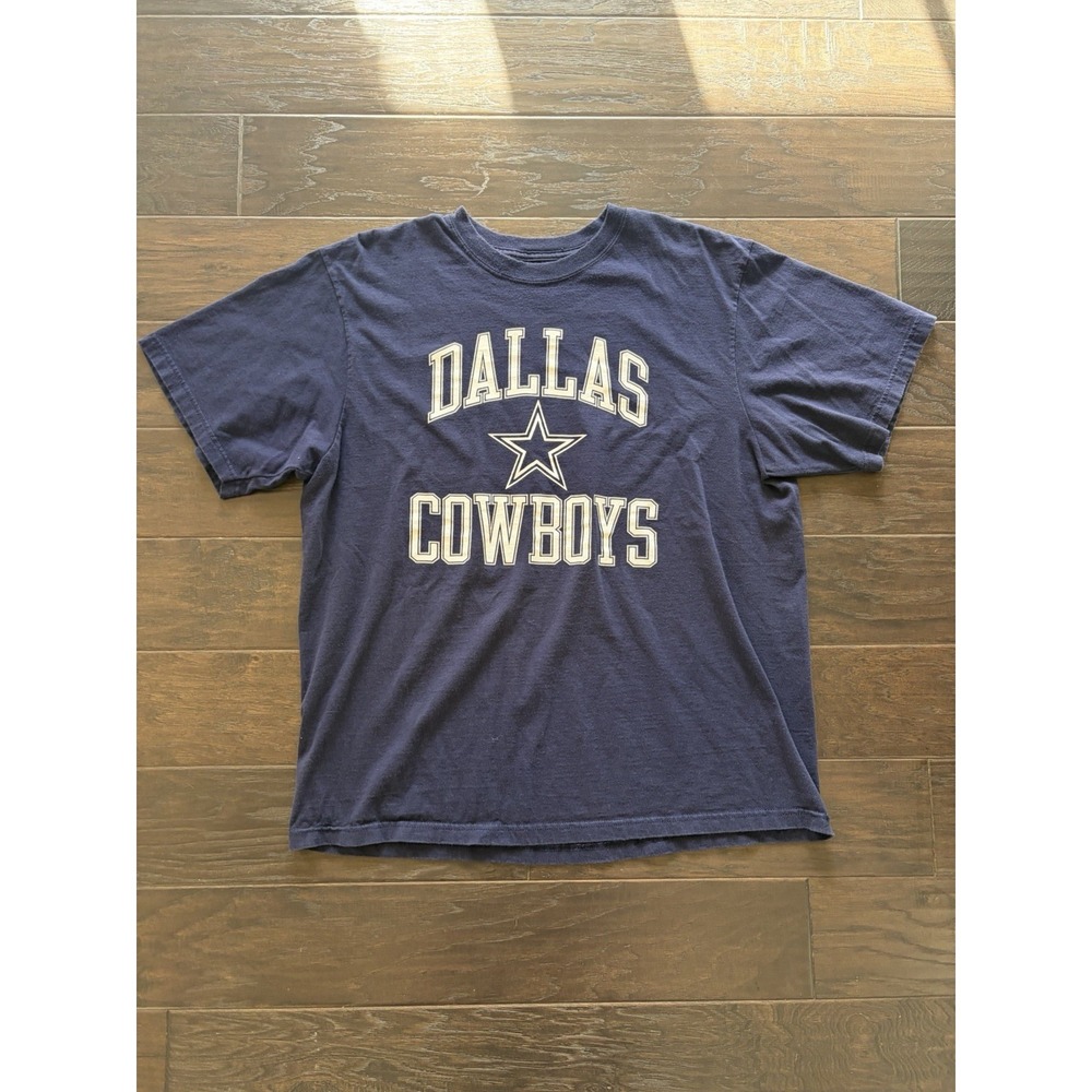 NFL Team Apparel Dallas Cowboys Men's Blue Crew T Shirt Authentic Size XL
